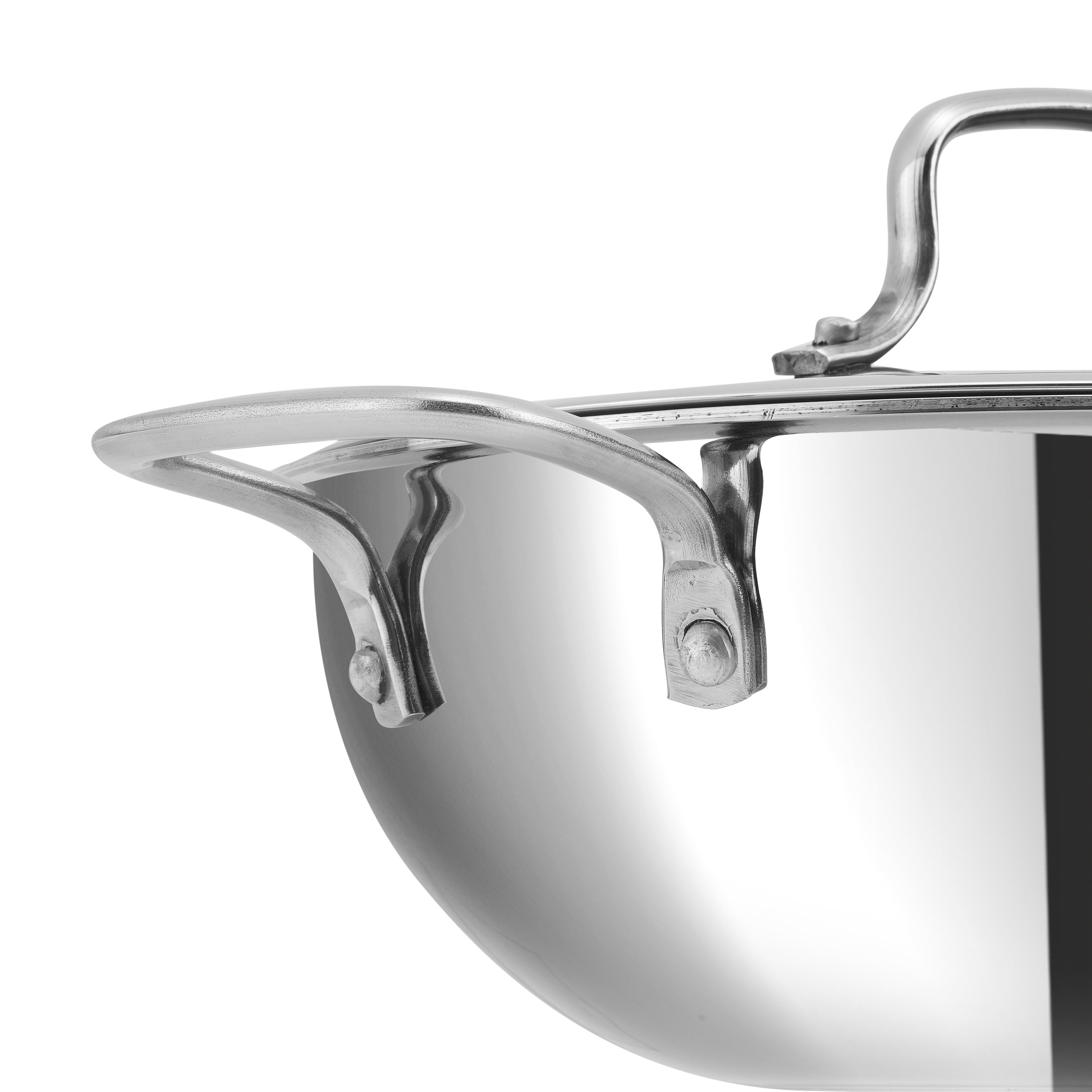 Kraft Futuretec Pro Triply deep kadai view 3 stainless induction
