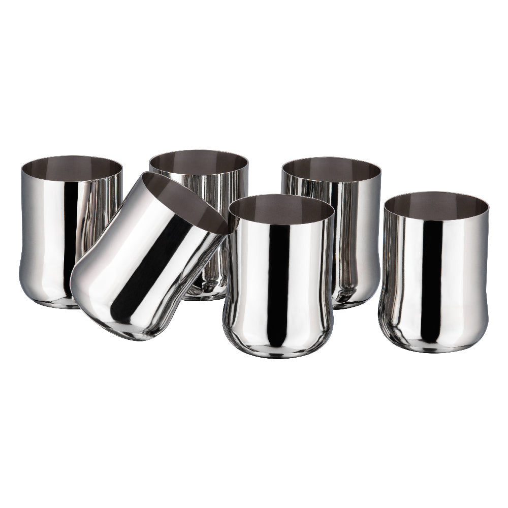 Kraft Stainless Steel Urvashi Glass | Mirror Finish Steel Drinking Glass for Water, Juice, Milk, Chaas & Lassi