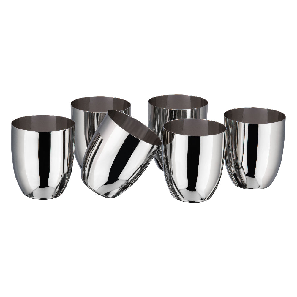Kraft Stainless Steel Premium Glass  Mirror Finish Steel Drinking Glass for Water, Juice, Milk, Chaas & Lassi