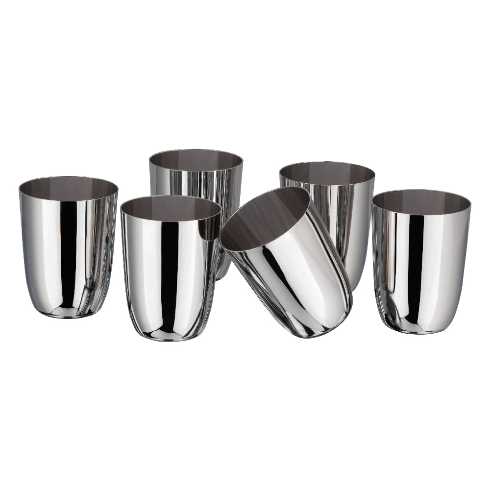 Kraft Stainless Steel Ayushi Glass | Mirror Finish Steel Drinking Glass for Water, Juice, Milk, Chaas & Lassi