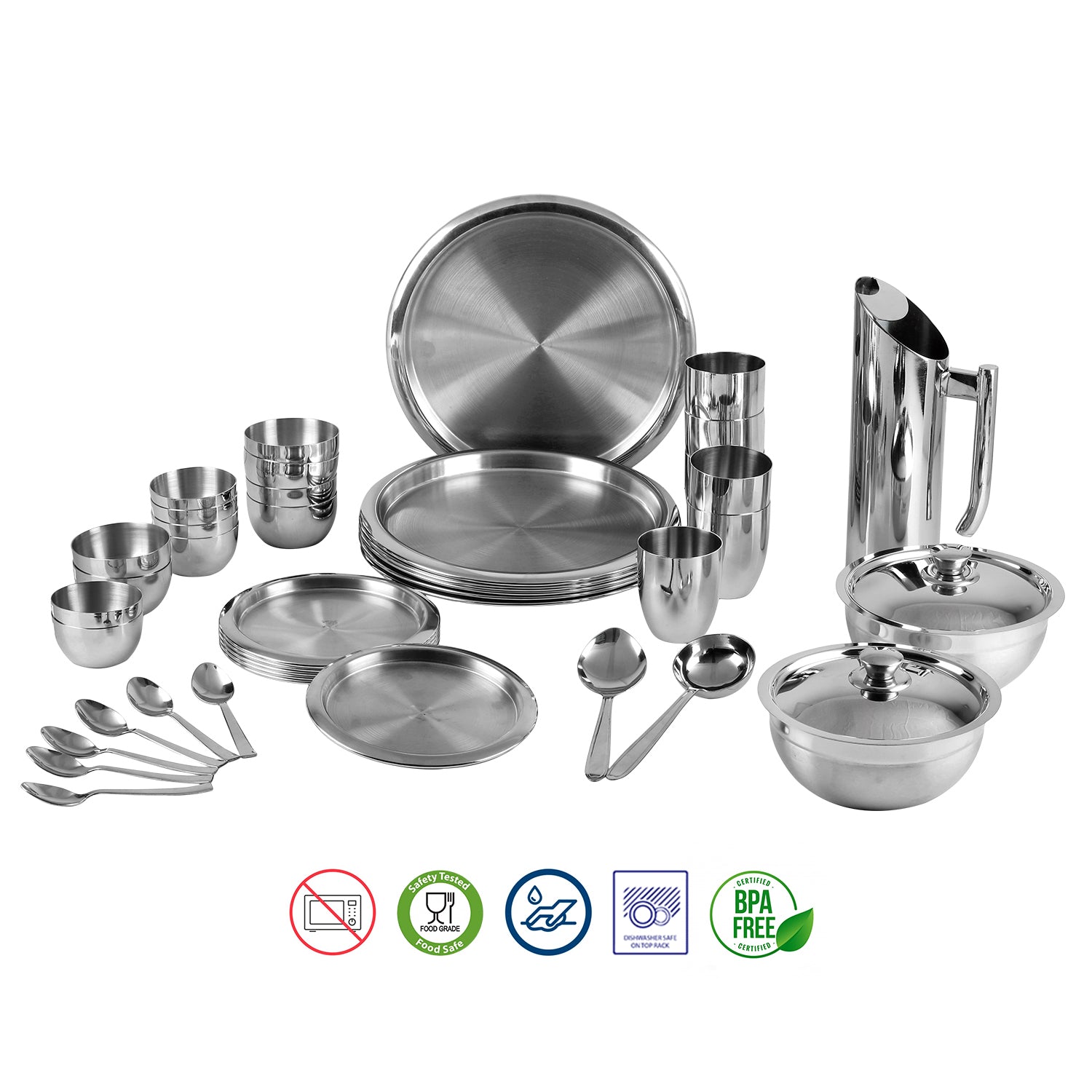 Kraft Premium stainless steel dinner set 41pc view 5