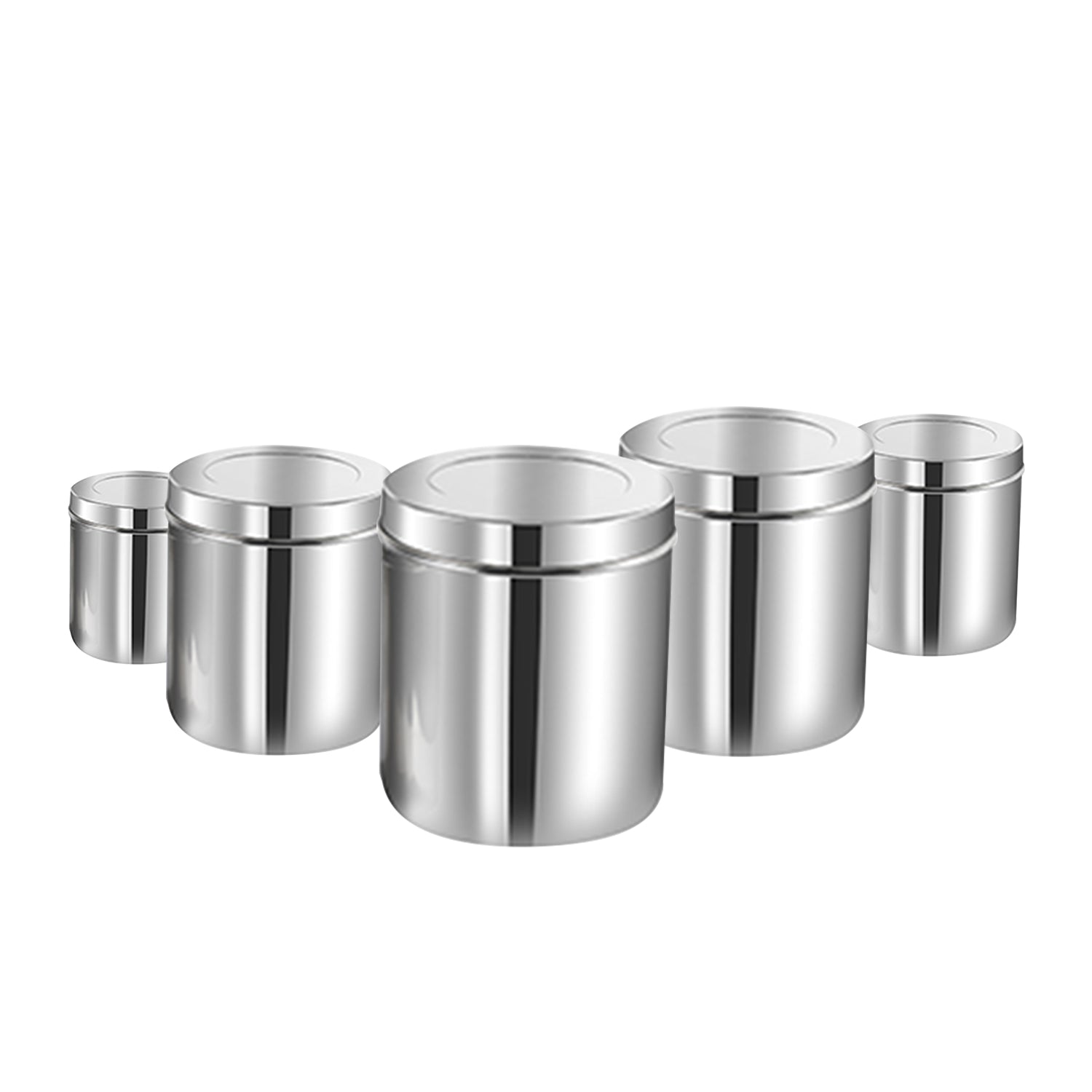 Kraft deep dabba set 5pc stainless storage view 5