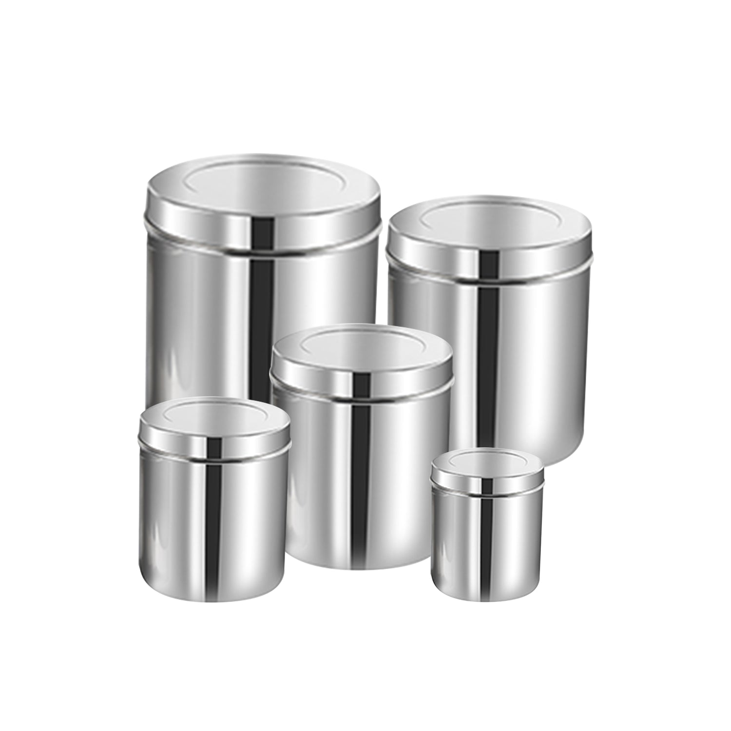 Kraft deep dabba set 5pc stainless storage view 6