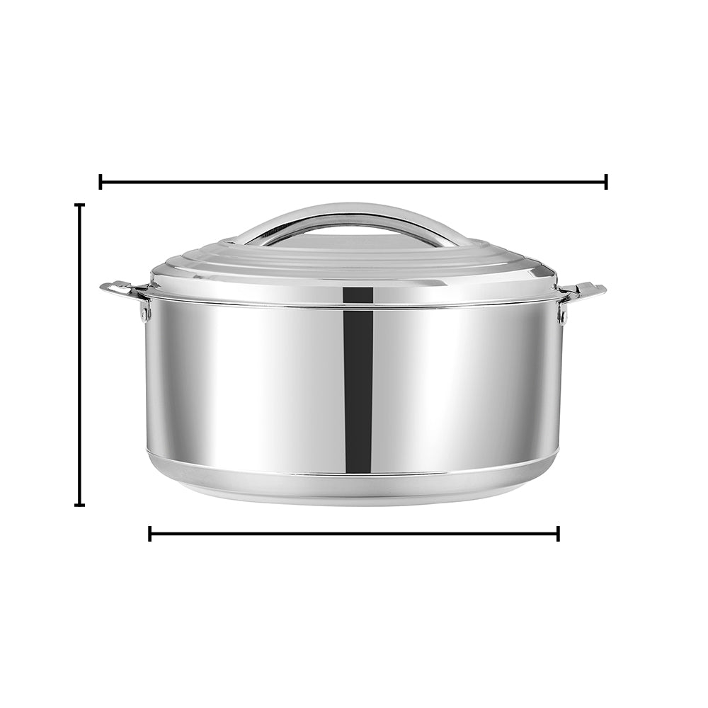 Mars stainless steel casserole with airtight lock lid and secure sealing design