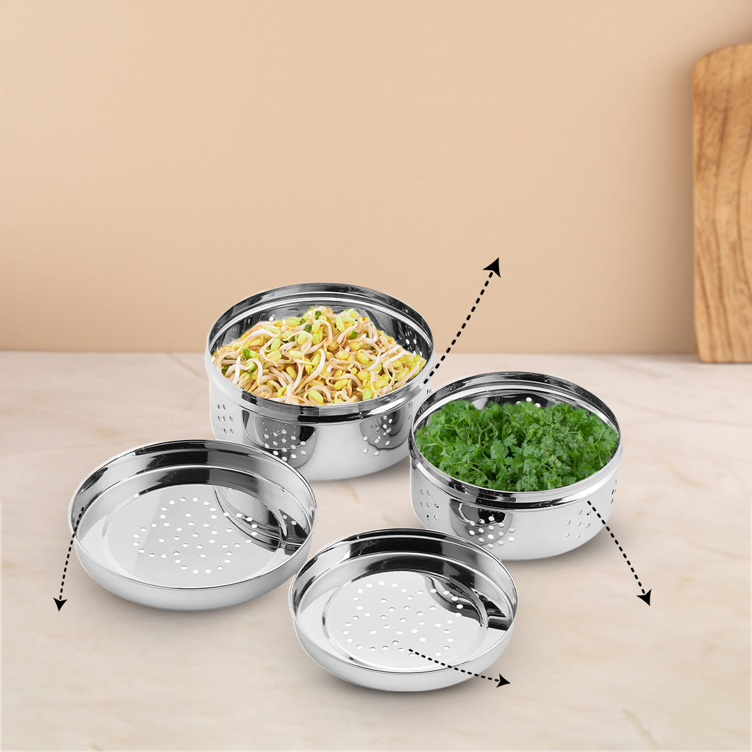 Kraft stainless steel herb dabba features airtight container kitchen