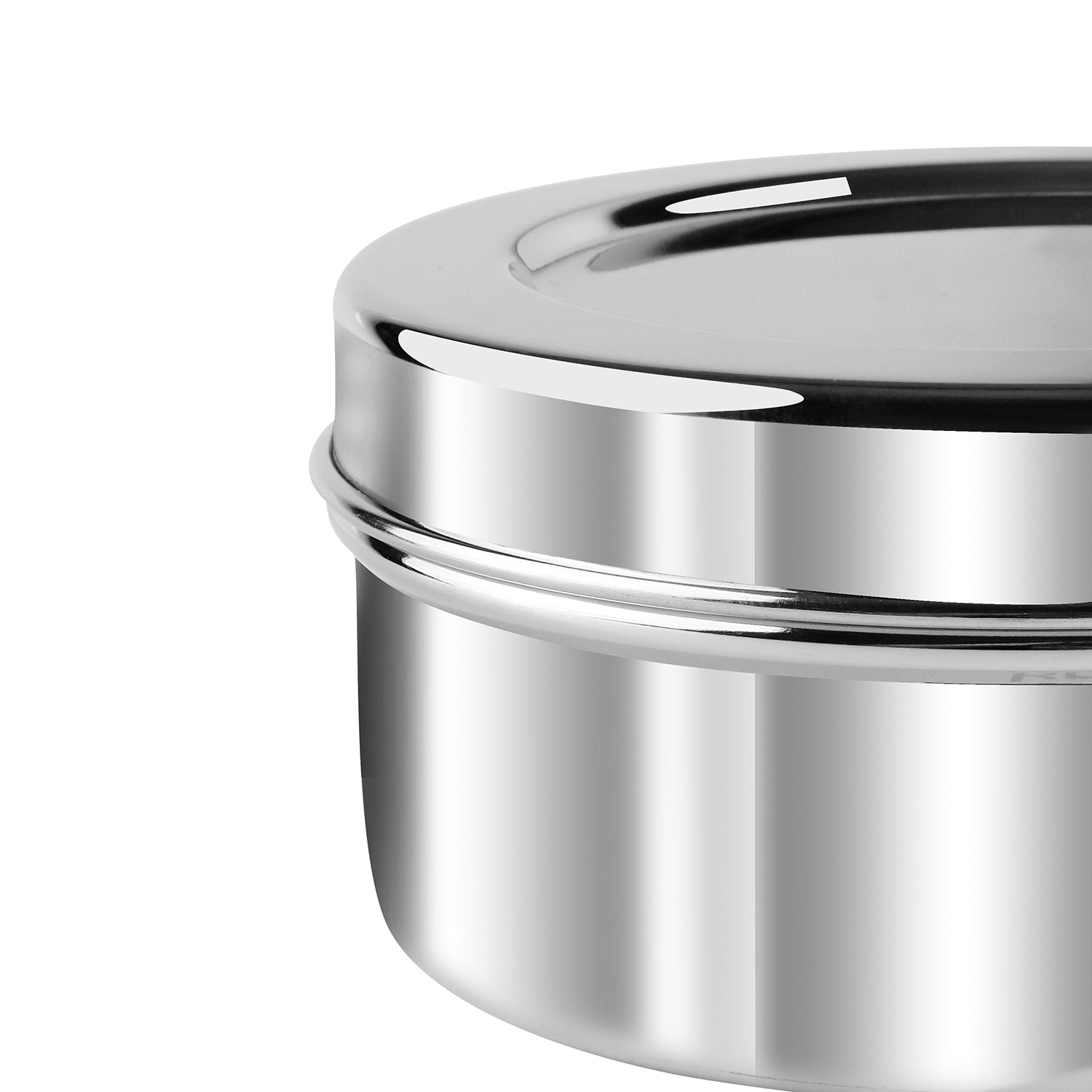Kraft Stainless Steel Puri Dabba with Lid Mirror Finish Steel Food Storage Container for Puri, Roti, Snacks & Kitchen Use