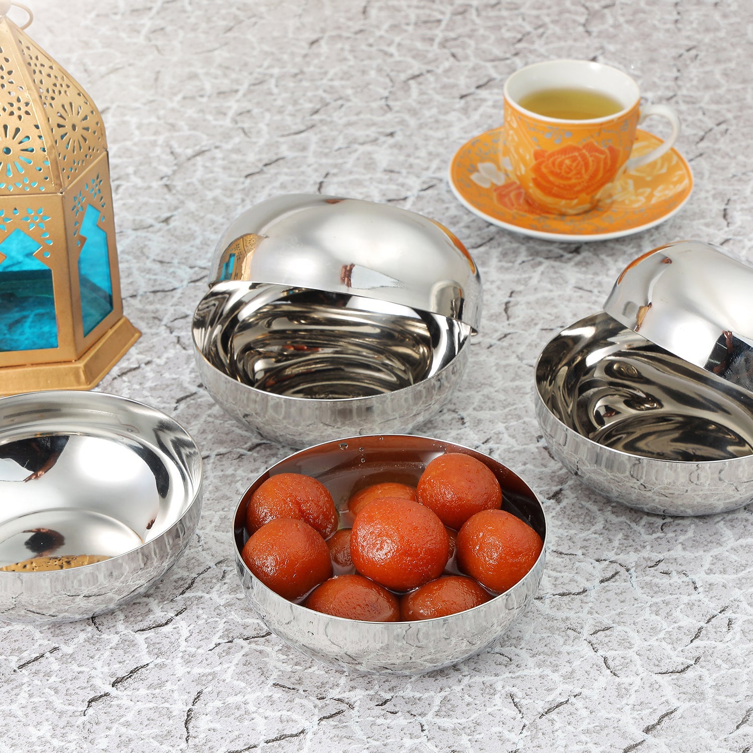 Kraft stainless steel Deluxe vati katori set 6pc serving bowls tableware