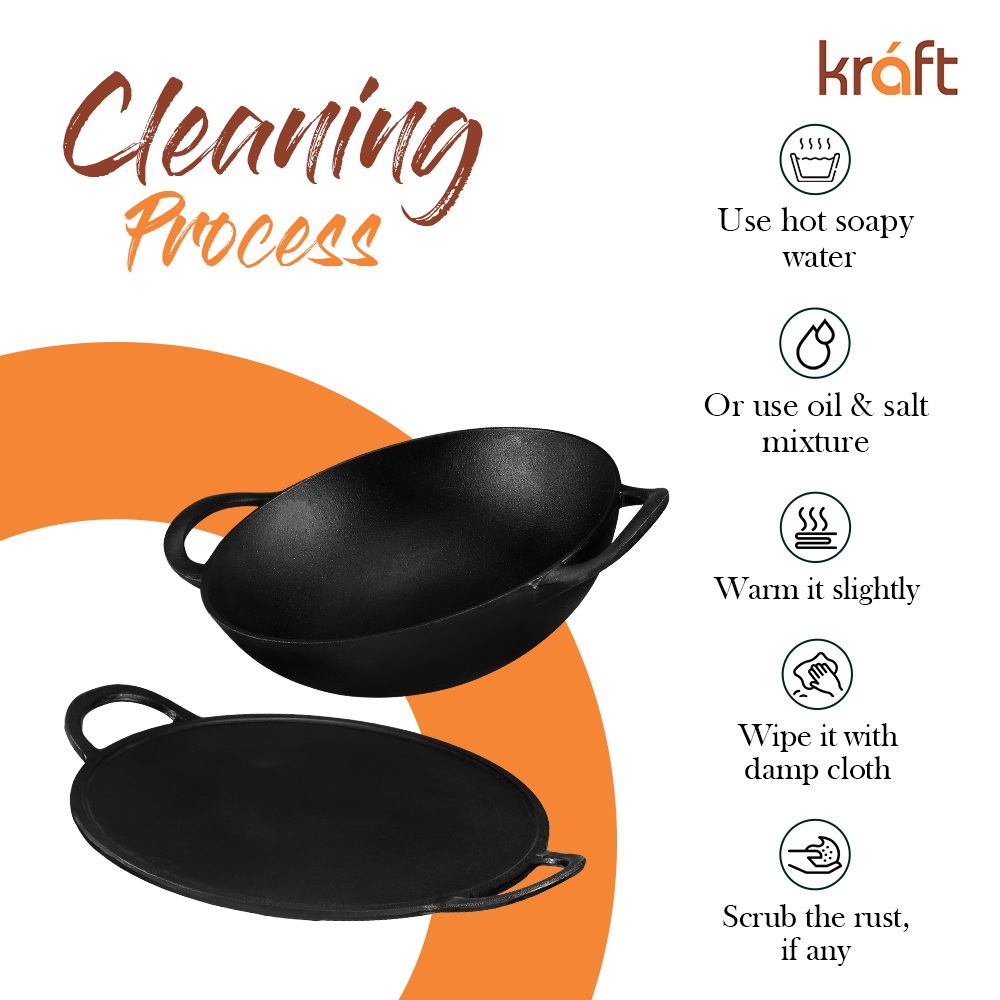 Kraft Infinity cast iron kadai Amazon product view 4