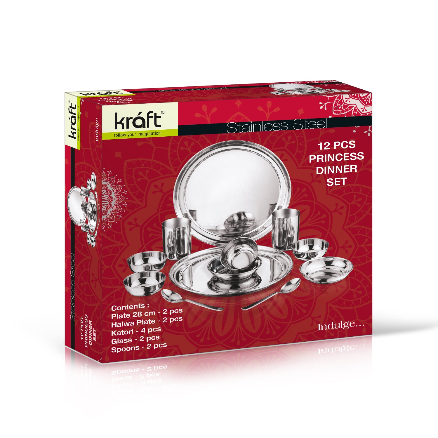 Kraft Princess Stainless Steel Dinner Set 12 pc - Kraft Houseware
