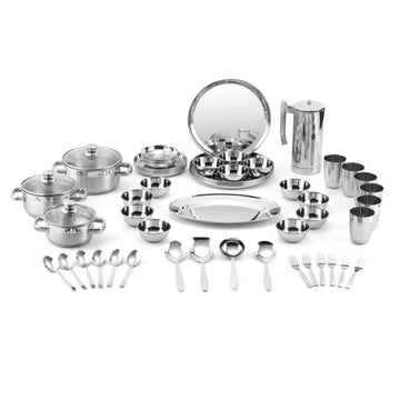 Kraft Stainlesss Steel Milano Dinner/Lunch Set - 57 pc