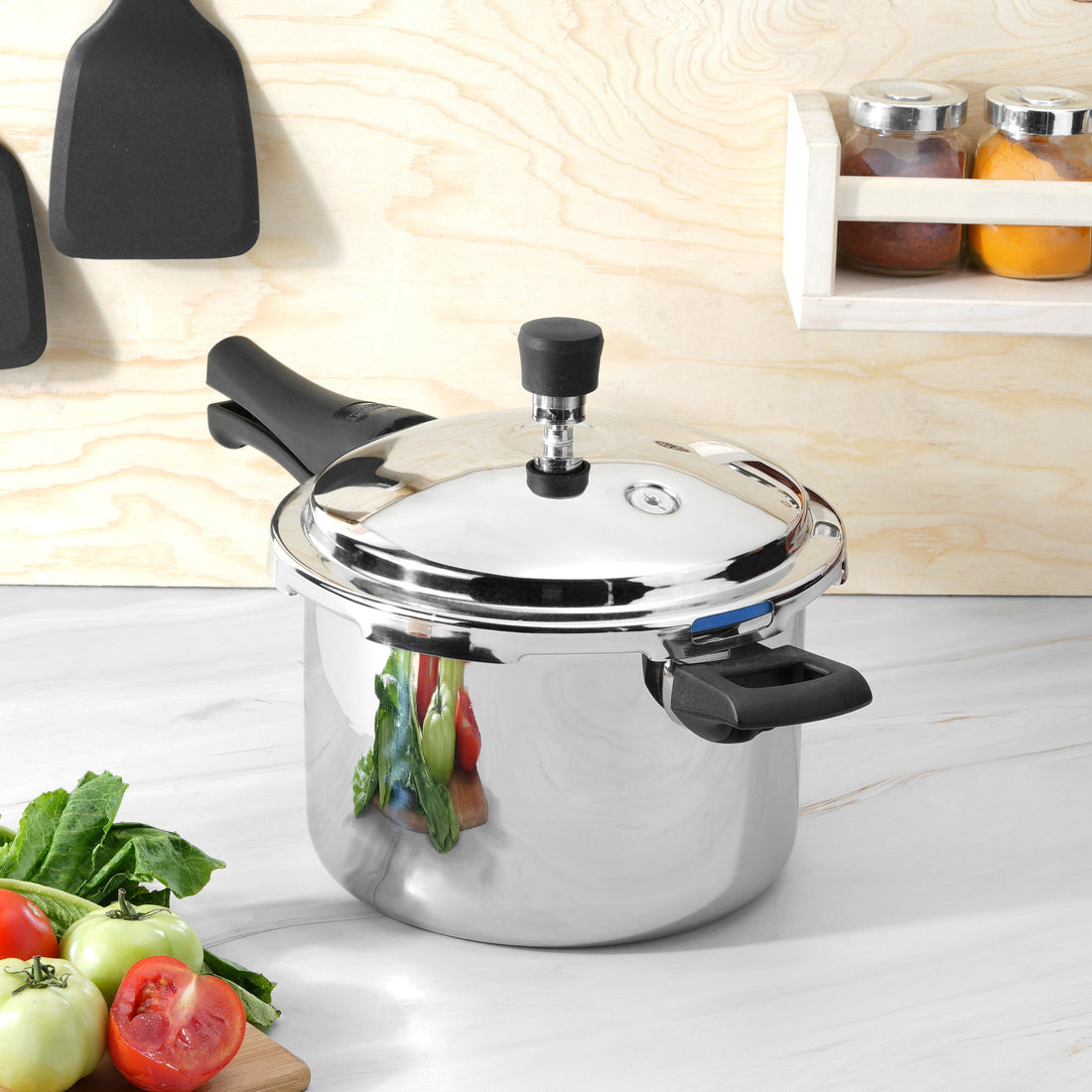 Kraft Futuretec Triply outer lid pressure cooker induction friendly stainless steel