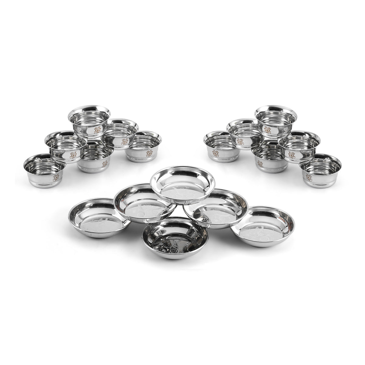 Kraft stainless steel Shagun Dinner Set 51 pc + 6 Vati Free