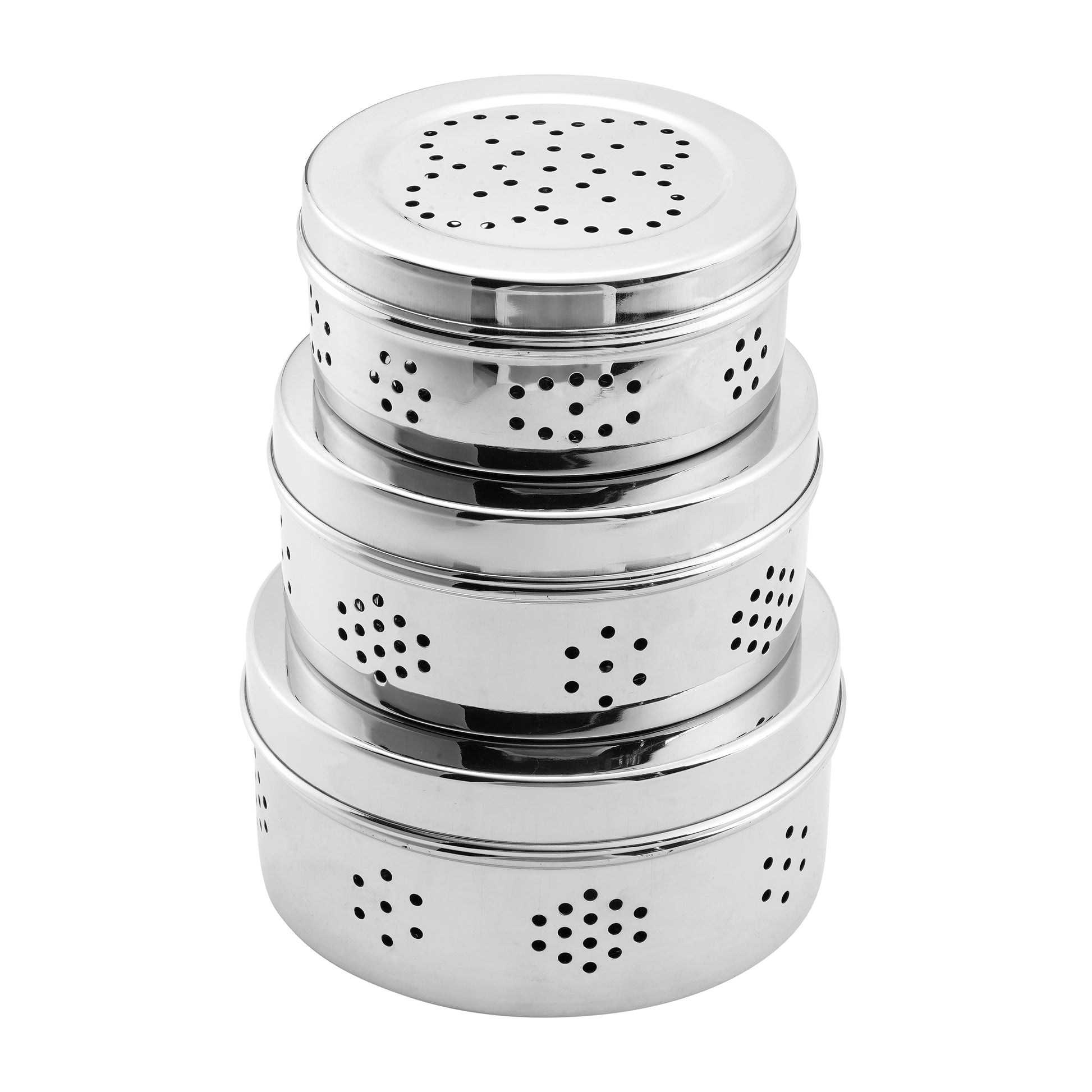 Kraft stainless steel herb storage dabba 400ml 550ml set