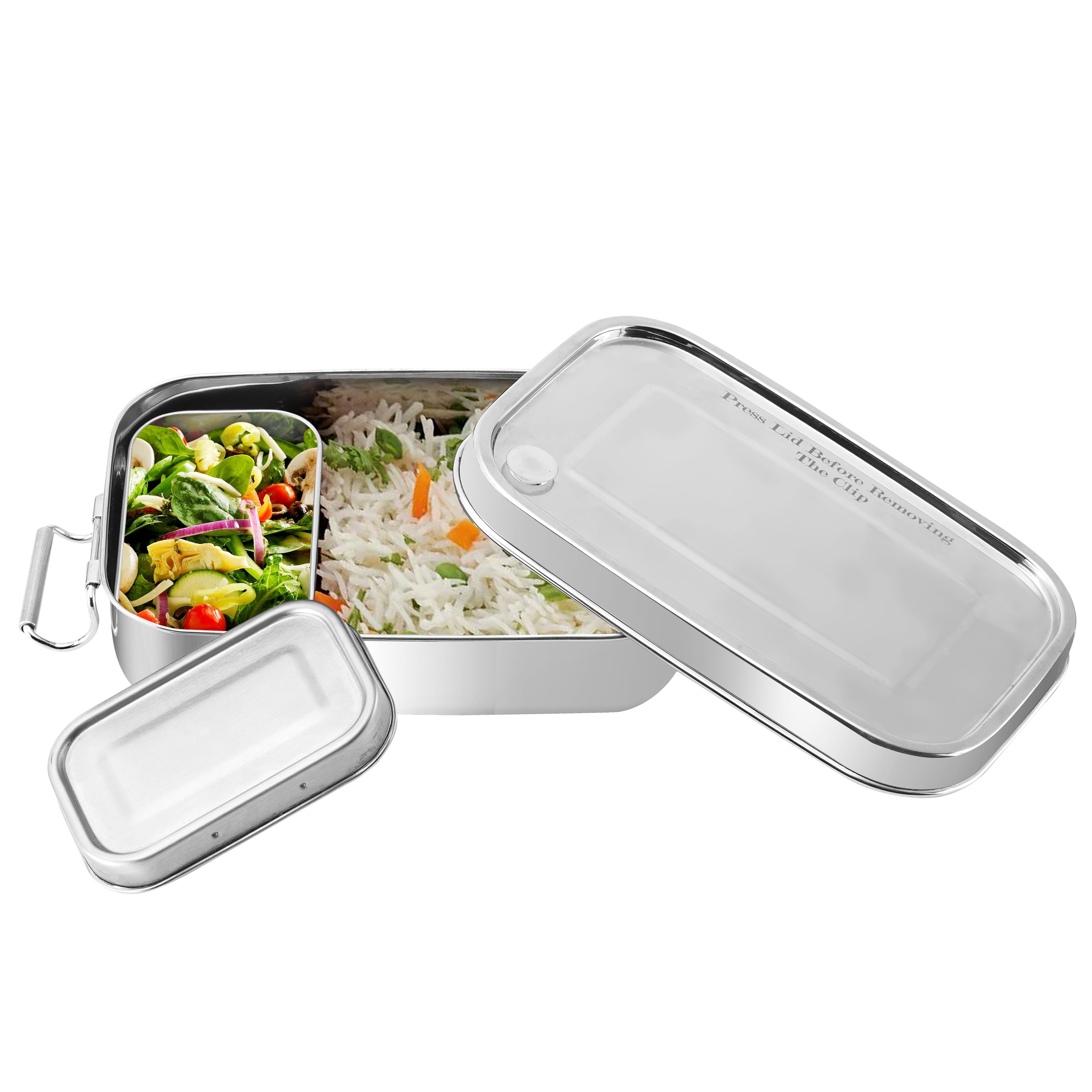 Kraft stainless steel tiffin lunch box leakproof containers