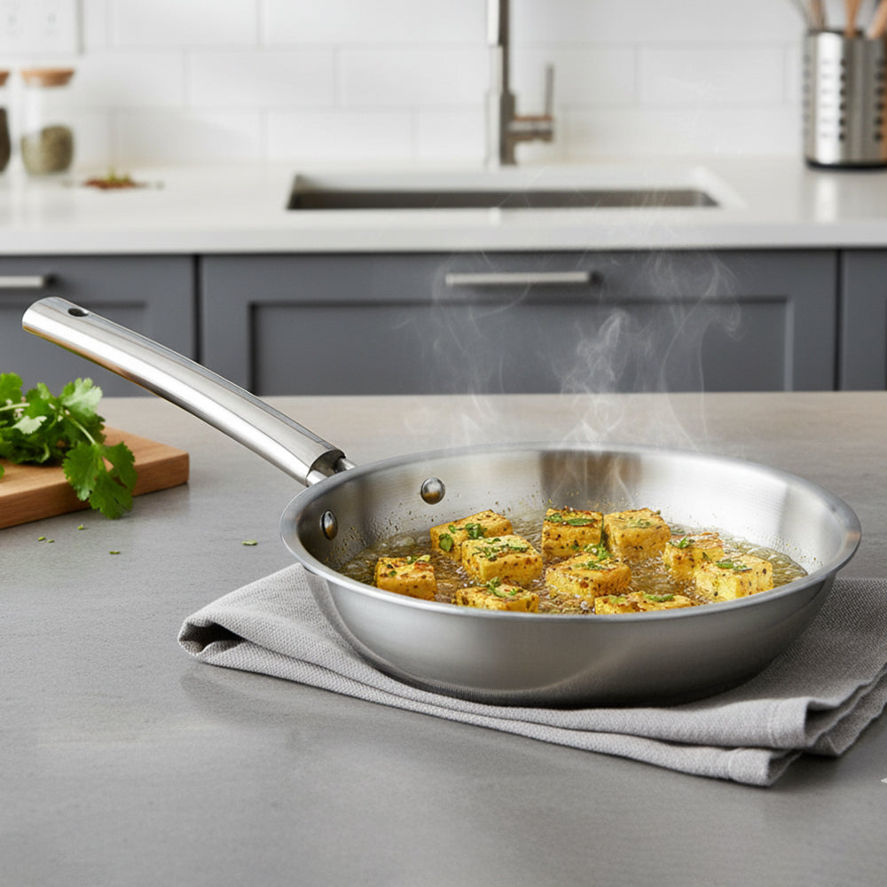 Kraft Futuretec Triply stainless steel frypan induction friendly cookware