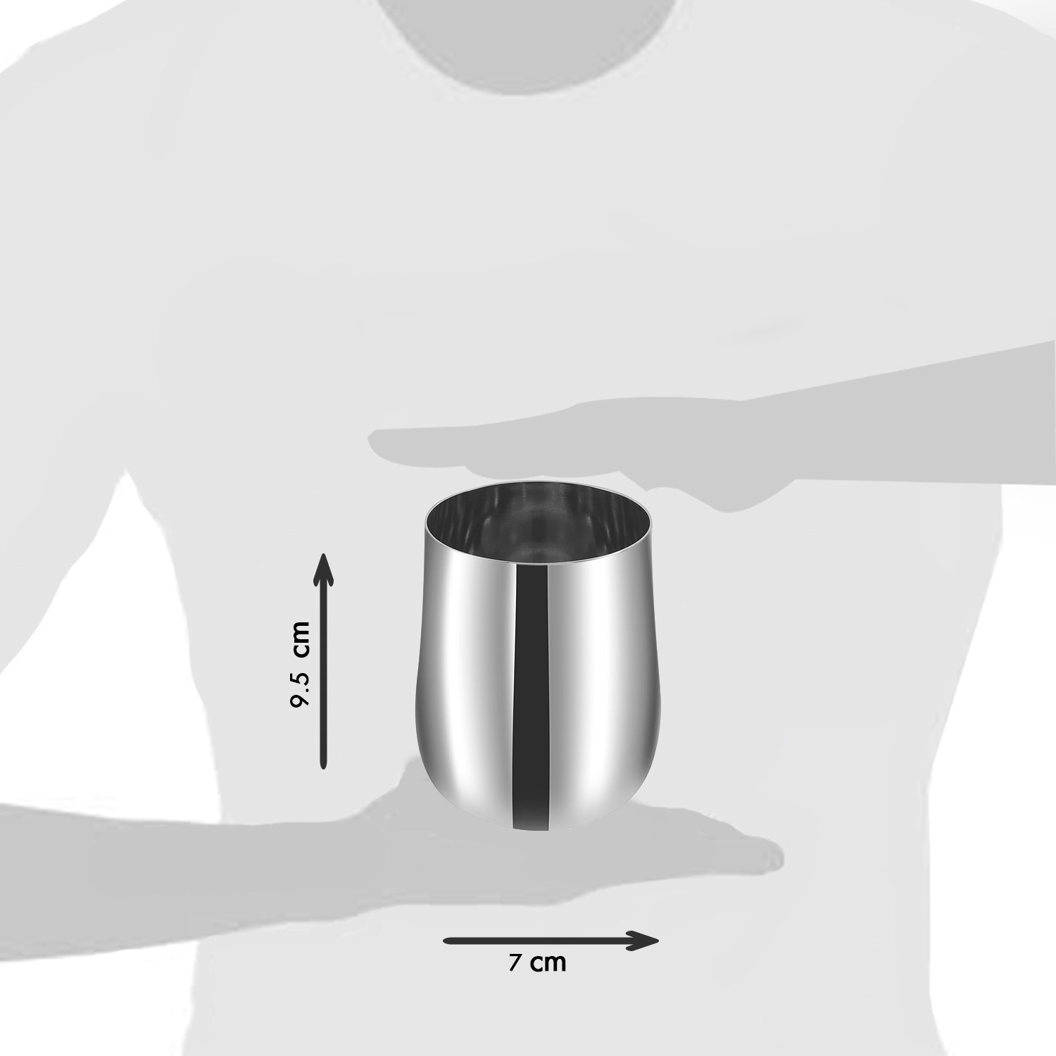 Kraft stainless steel Madhur glass set drinking detail