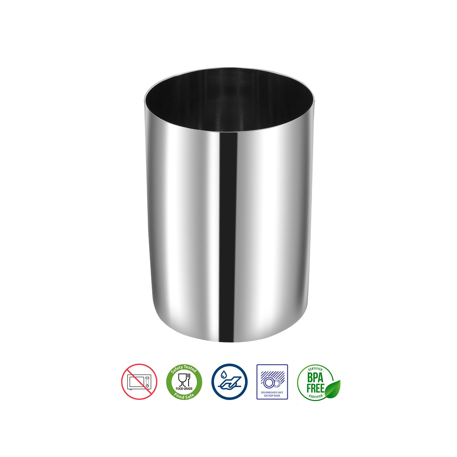 Regal stainless steel reusable metal glass for everyday use