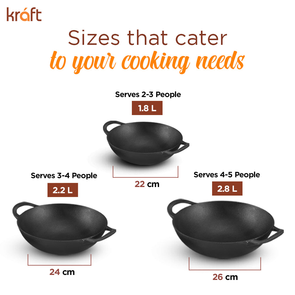 Kraft Infinity cast iron kadai lifestyle kitchen cooking