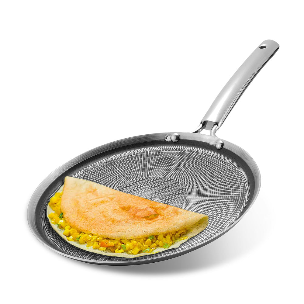 Kraft Futuretec Triply Dosa Tawa induction stainless steel non-stick cooking