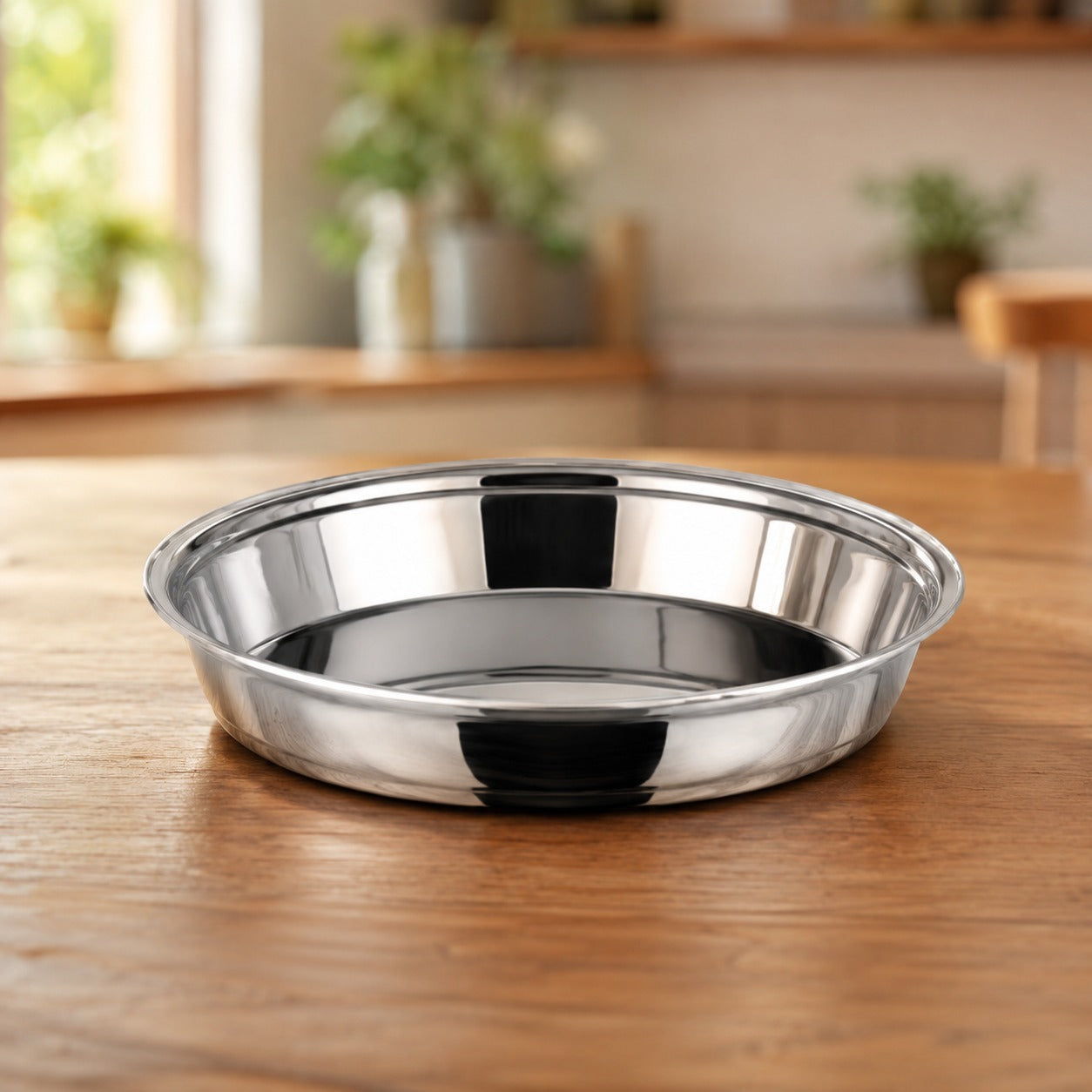 Kraft Stainless Steel Parat Deep Mixing Plate for Kneading Dough, Washing, Serving & Food Prep
