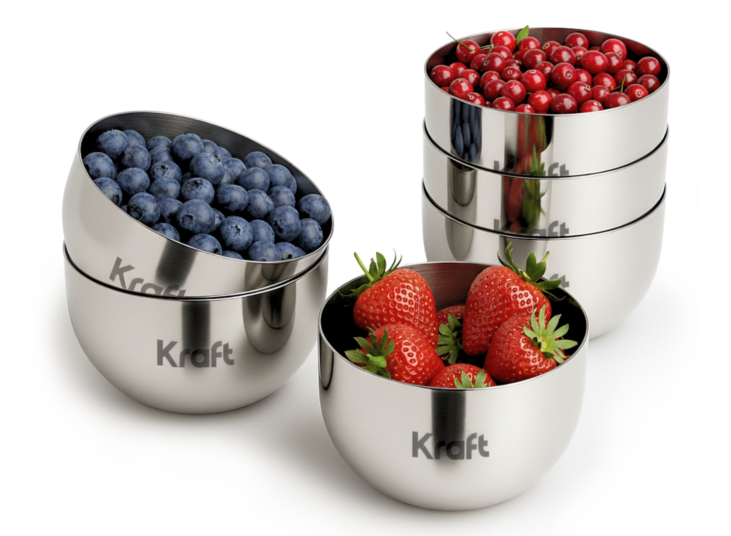 Kraft stainless steel Regal bowl set tableware serving