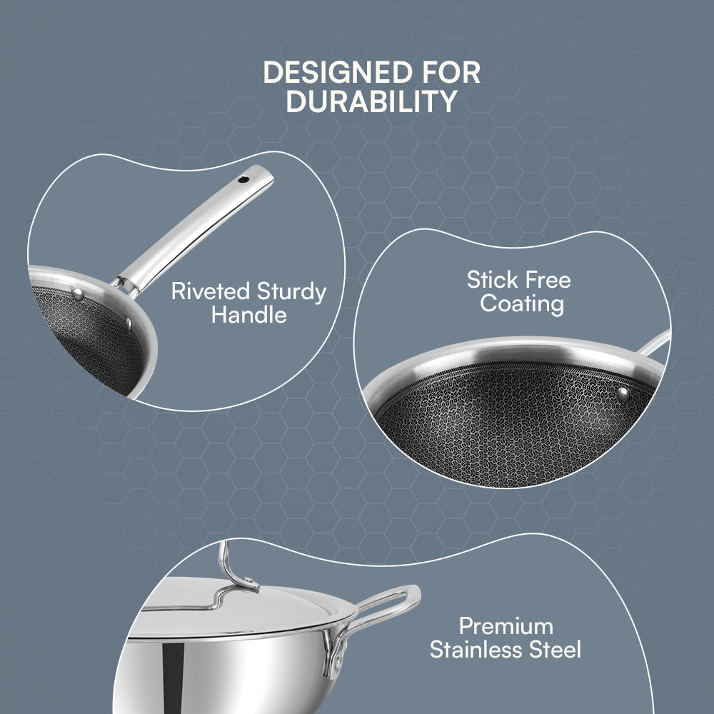 Kraft Futuretec Pro Triply Combo Set features stainless steel induction