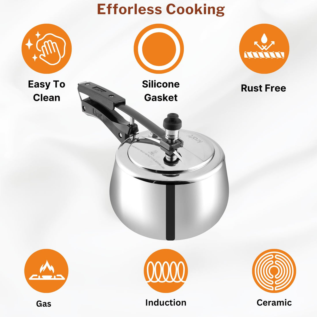 Kraft Futuretec Triply inner lid pressure cooker induction friendly stainless steel