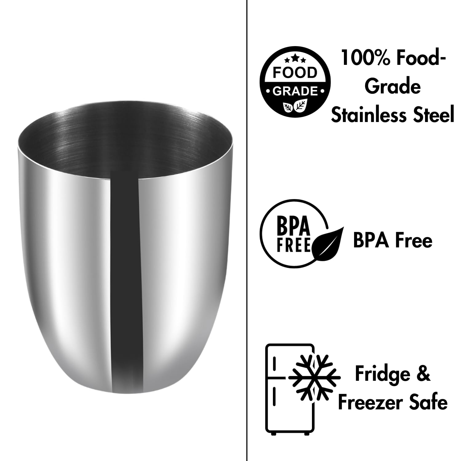 Kraft stainless steel Premium glass set 350ml overview