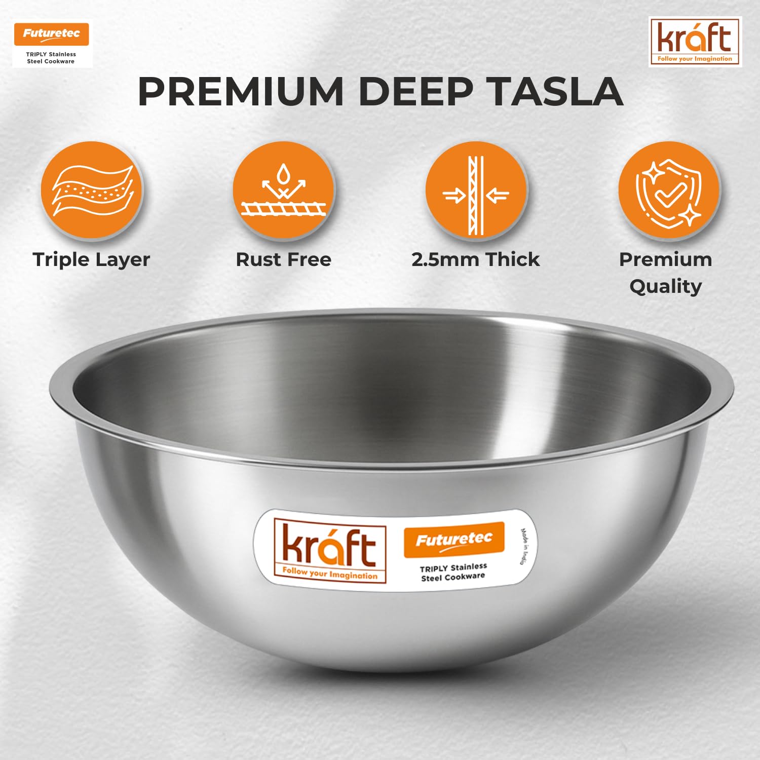 Kraft Futuretec Triply extra deep tasla view 6 induction