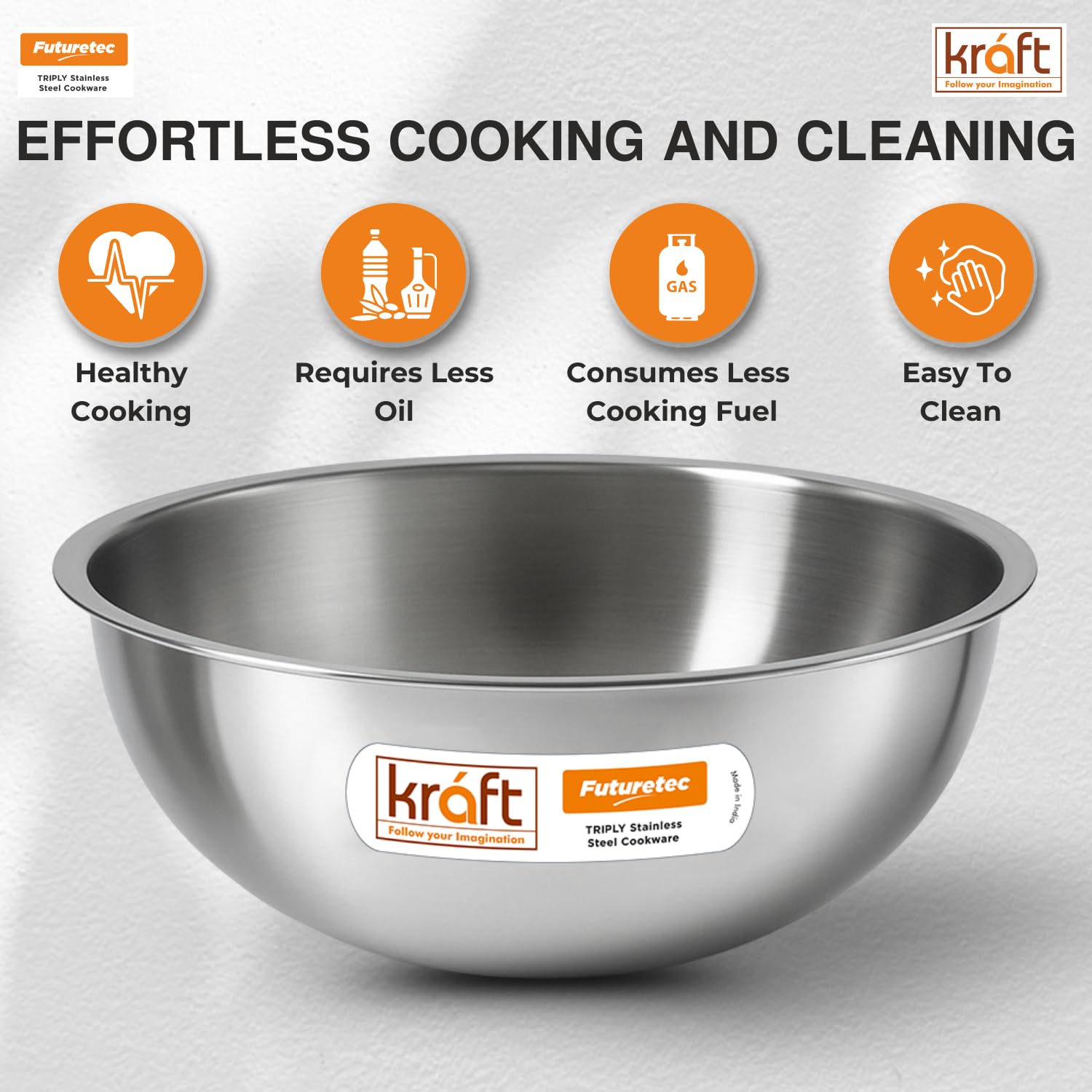 Kraft Futuretec Triply extra deep tasla view 8 cooking