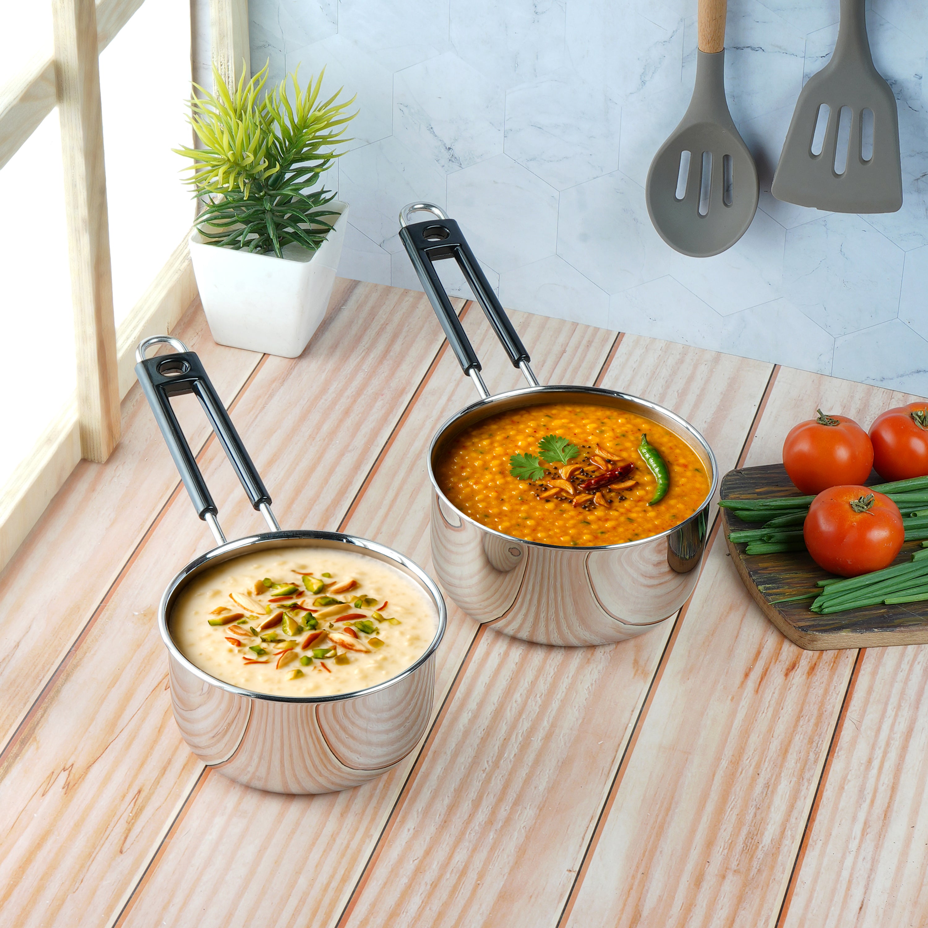 Kraft Deluxe 18G Stainless Steel Saucepan  – Size 10, 11 & 12  (Induction Friendly)