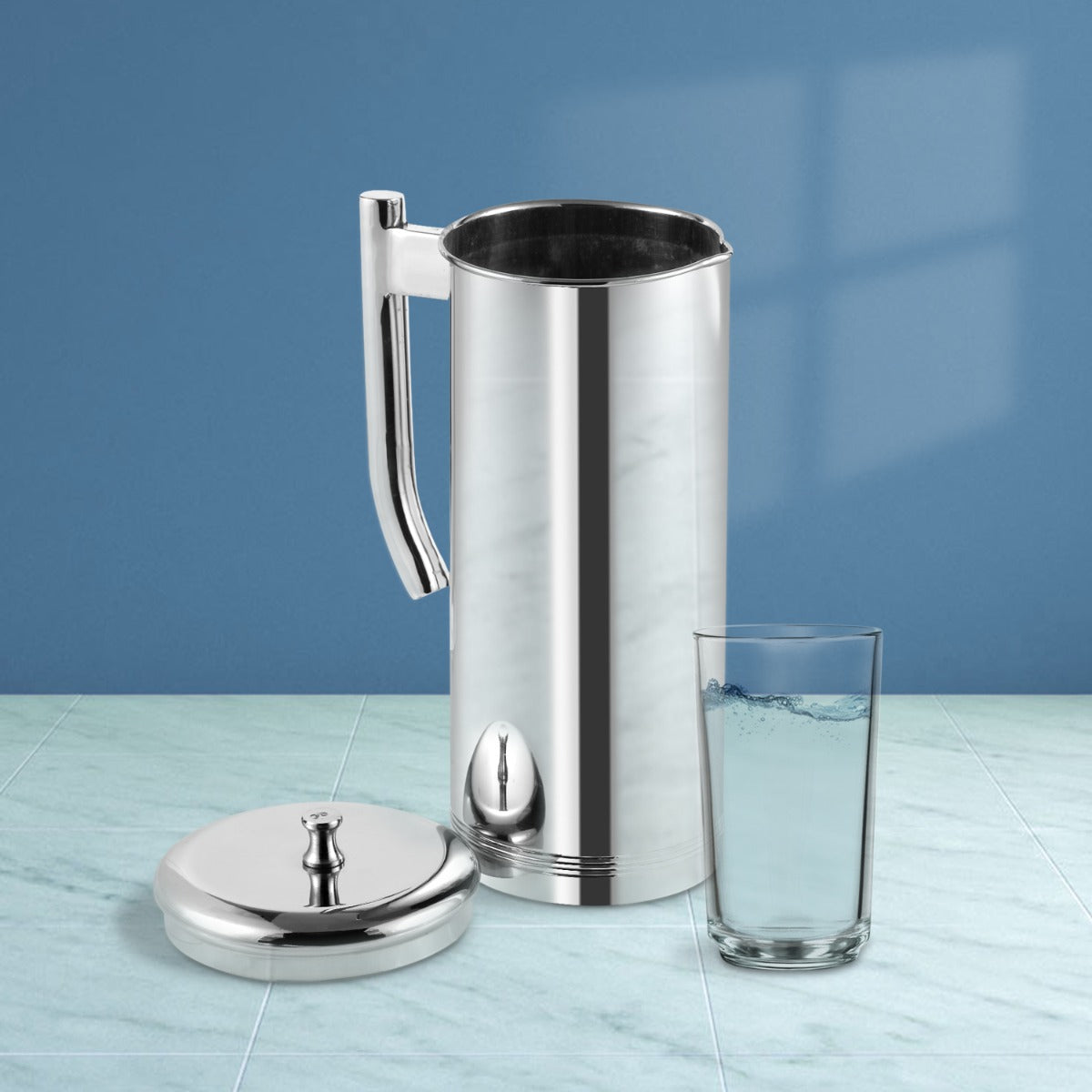Kraft stainless steel Luminous jug with lid 1.5L water jug serveware