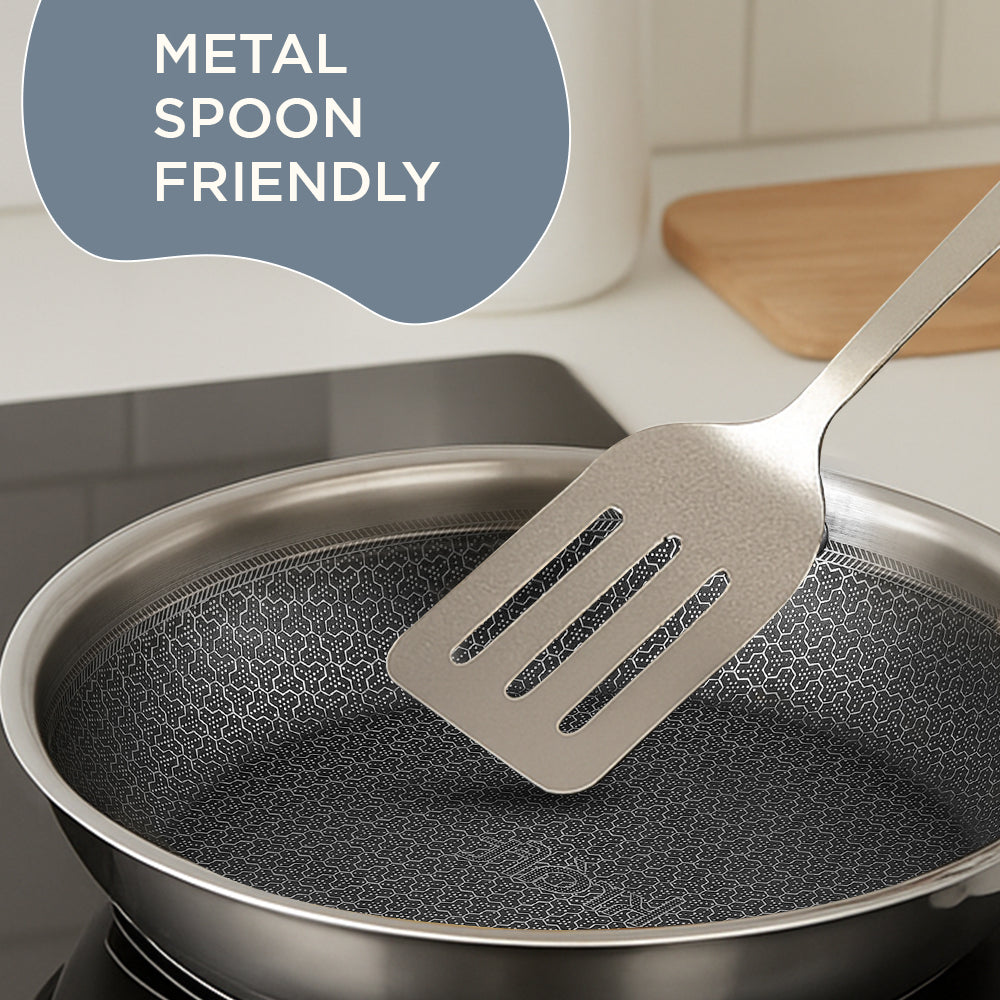 Kraft Futuretec Pro Triply Combo Set metal spoon friendly stainless steel