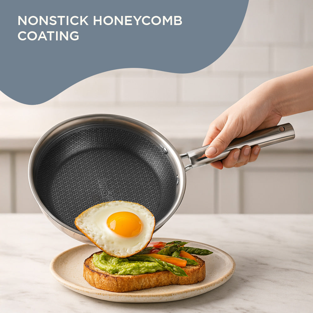 Kraft Futuretec Pro Triply Combo Set non-stick honeycomb stainless steel induction
