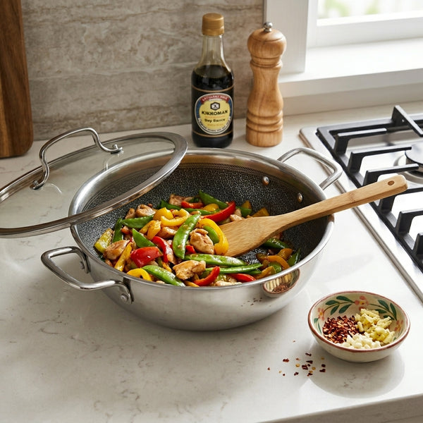 Kraft Futuretec Pro Triply deep kadai stainless steel induction product view