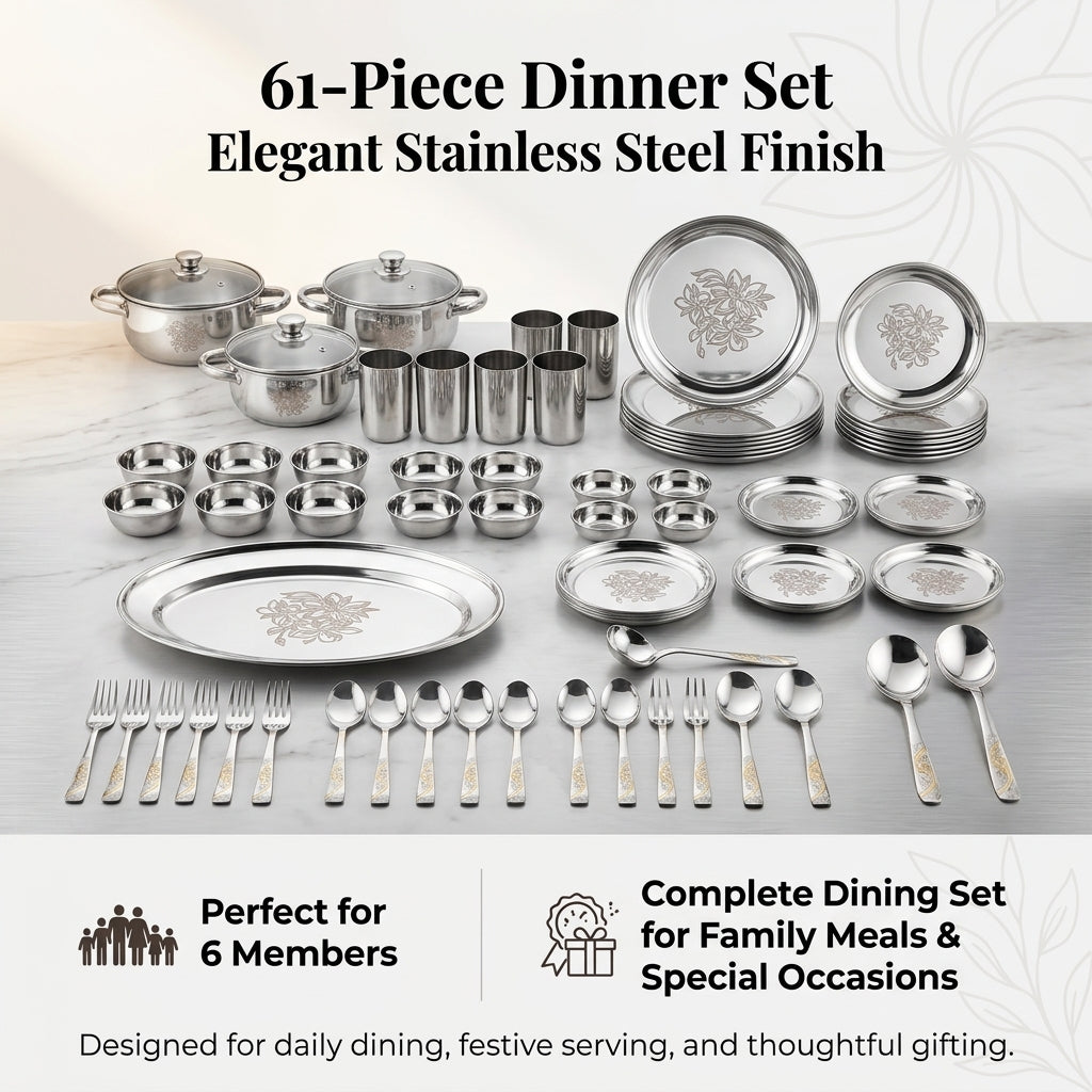 Kraft Daffodil dinner set 61pc serving table lifestyle