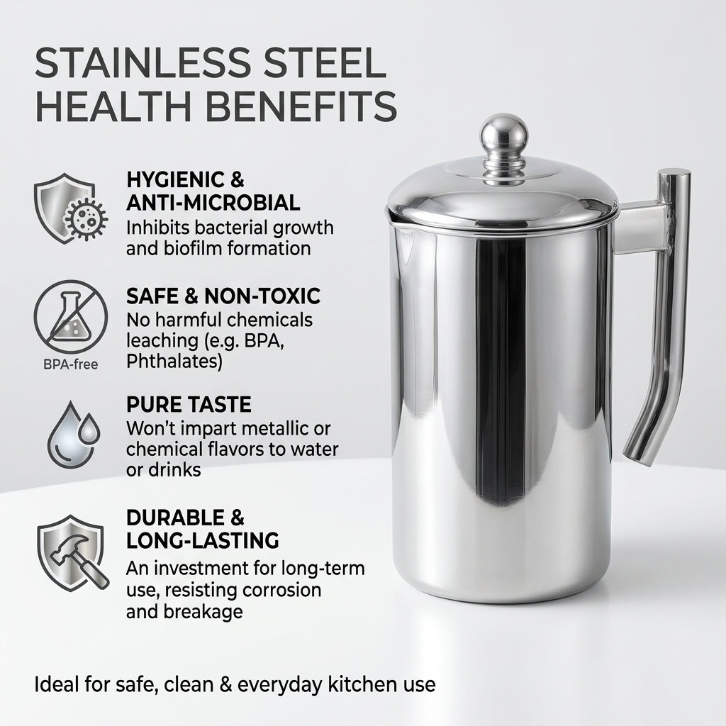 Kraft stainless steel Stellar jug 1.5L lifestyle serving