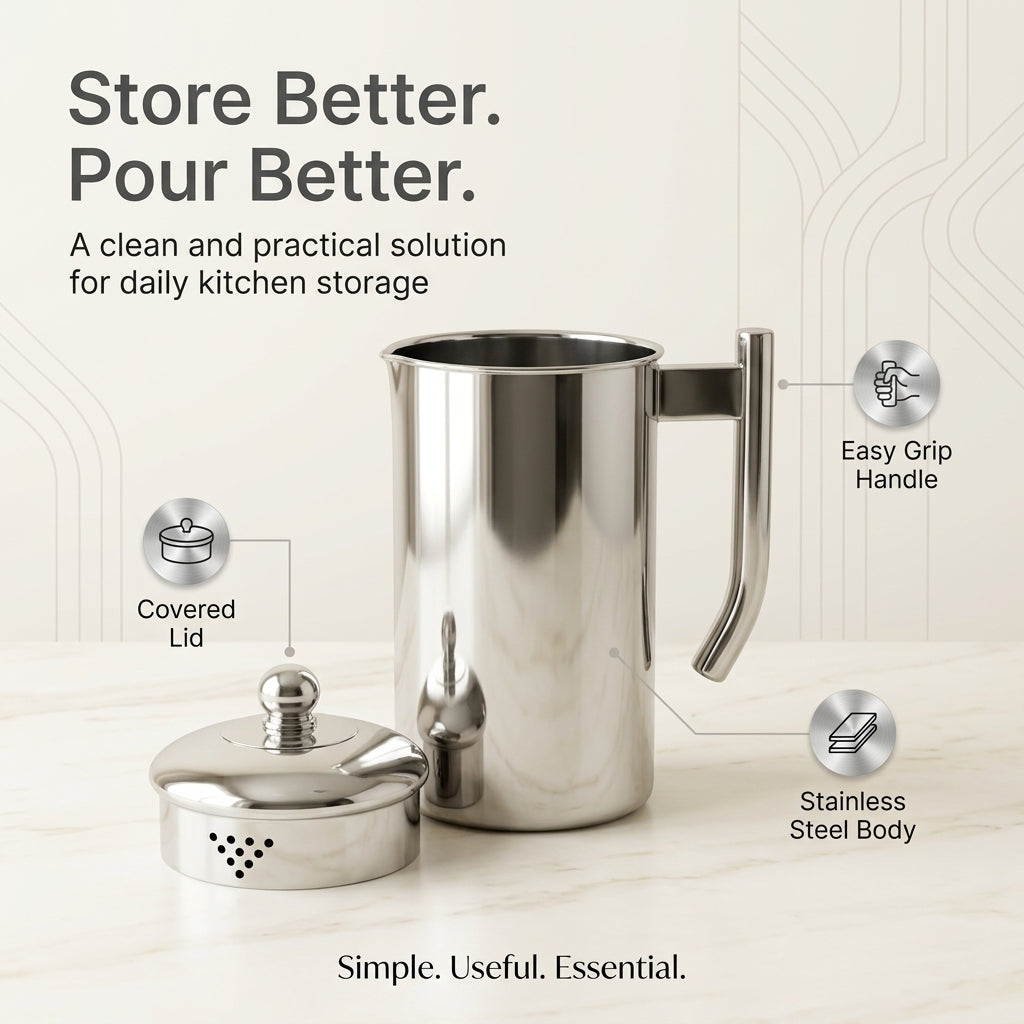 Kraft stainless steel Stellar jug side view kitchen