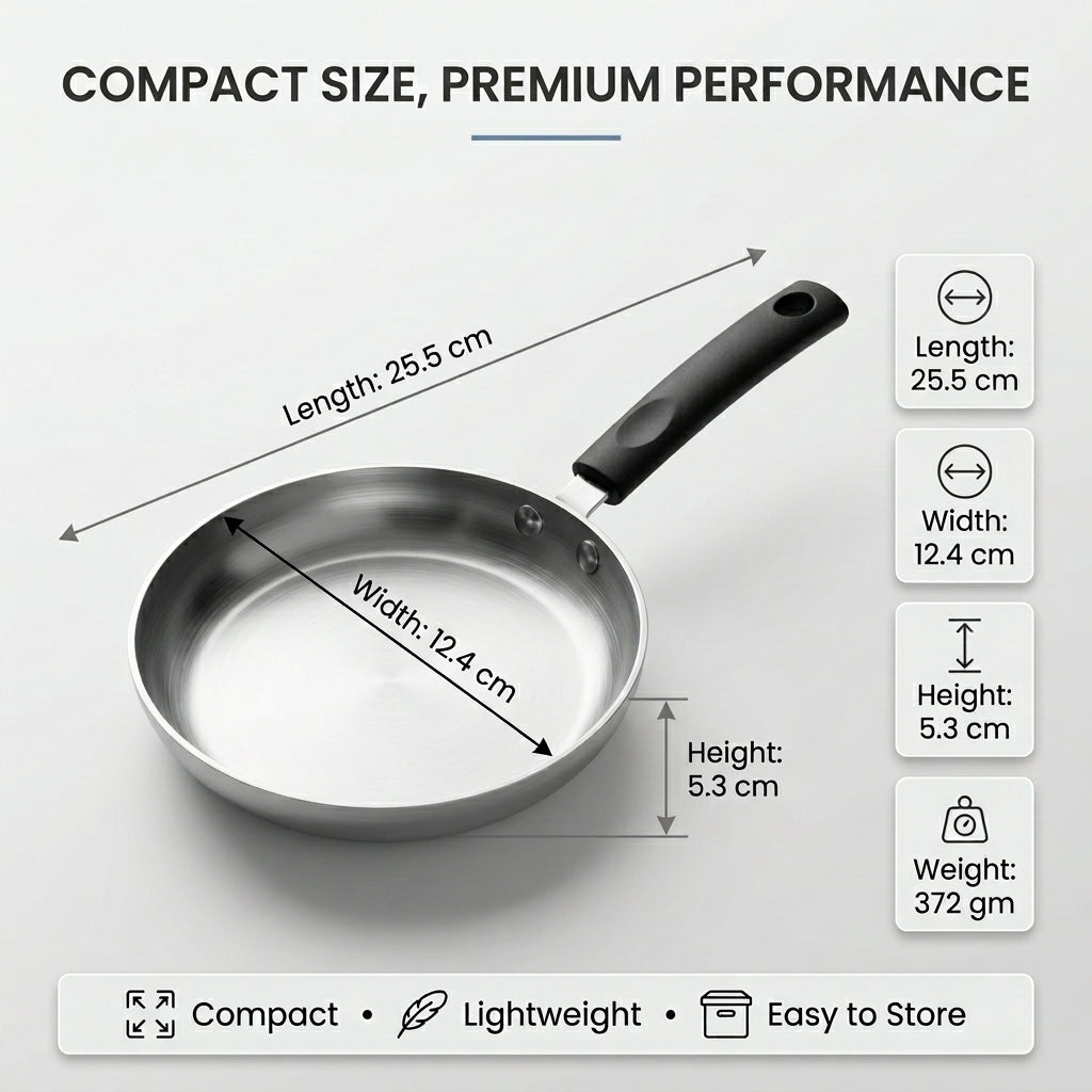 Kraft Futuretec Triply mini frypan 14cm stainless induction view 4