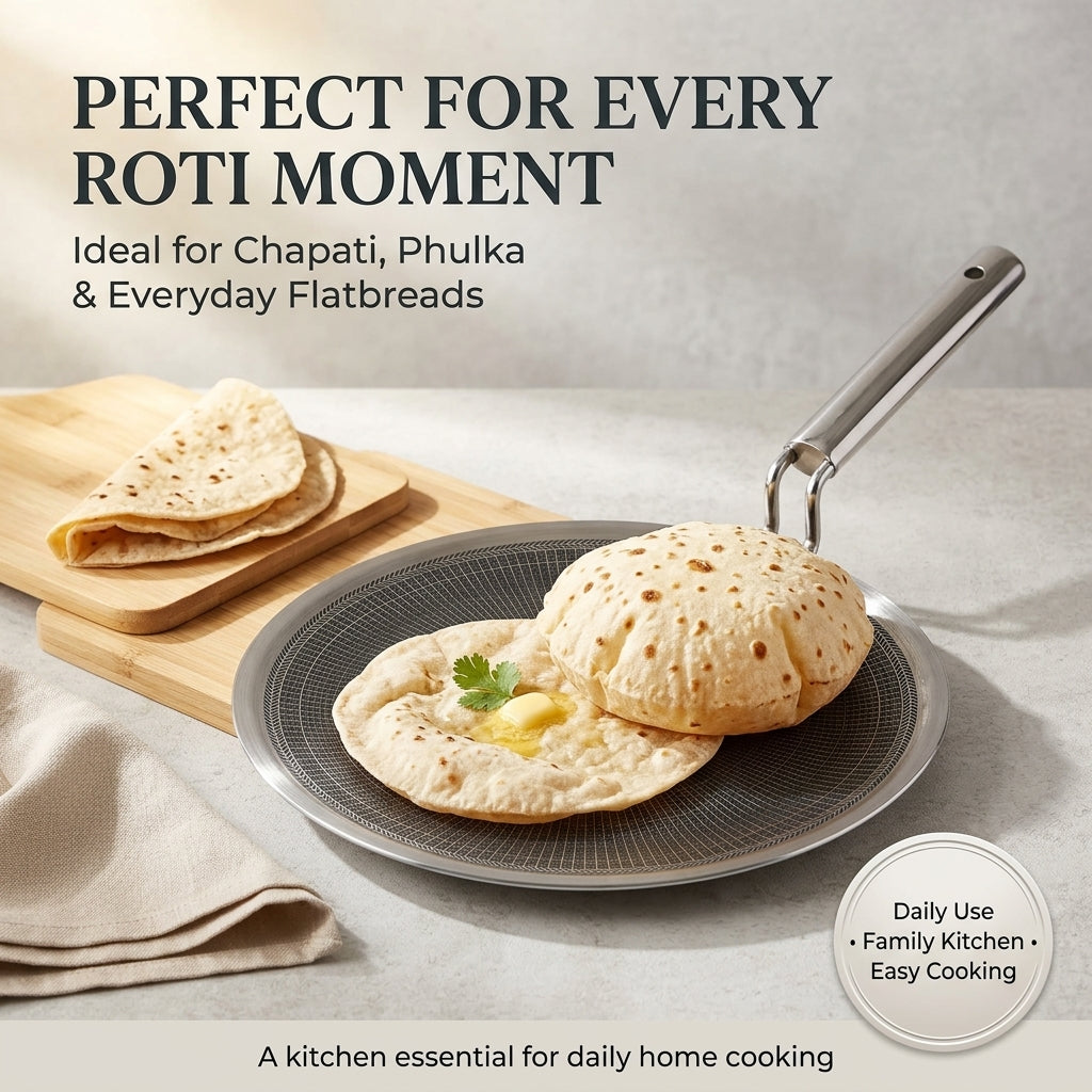 Kraft Futuretec Triply Pro roti tawa 26cm stainless induction view 2