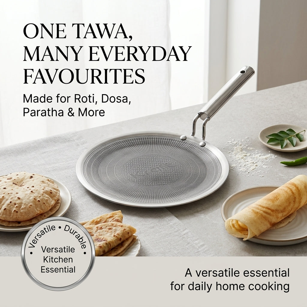 Kraft Futuretec Triply Pro roti tawa 26cm stainless induction view 3