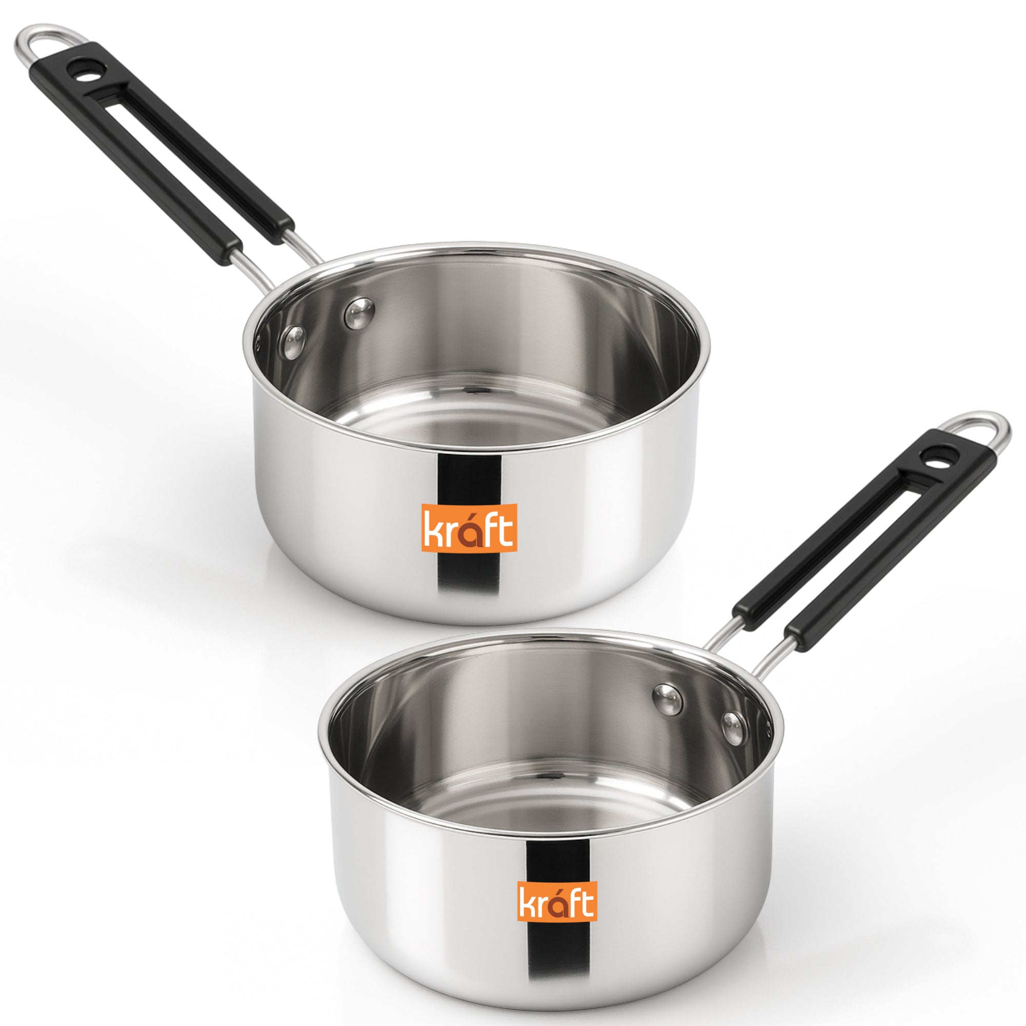 Kraft Deluxe 18G Stainless Steel Saucepan  – Size 10, 11 & 12  (Induction Friendly)