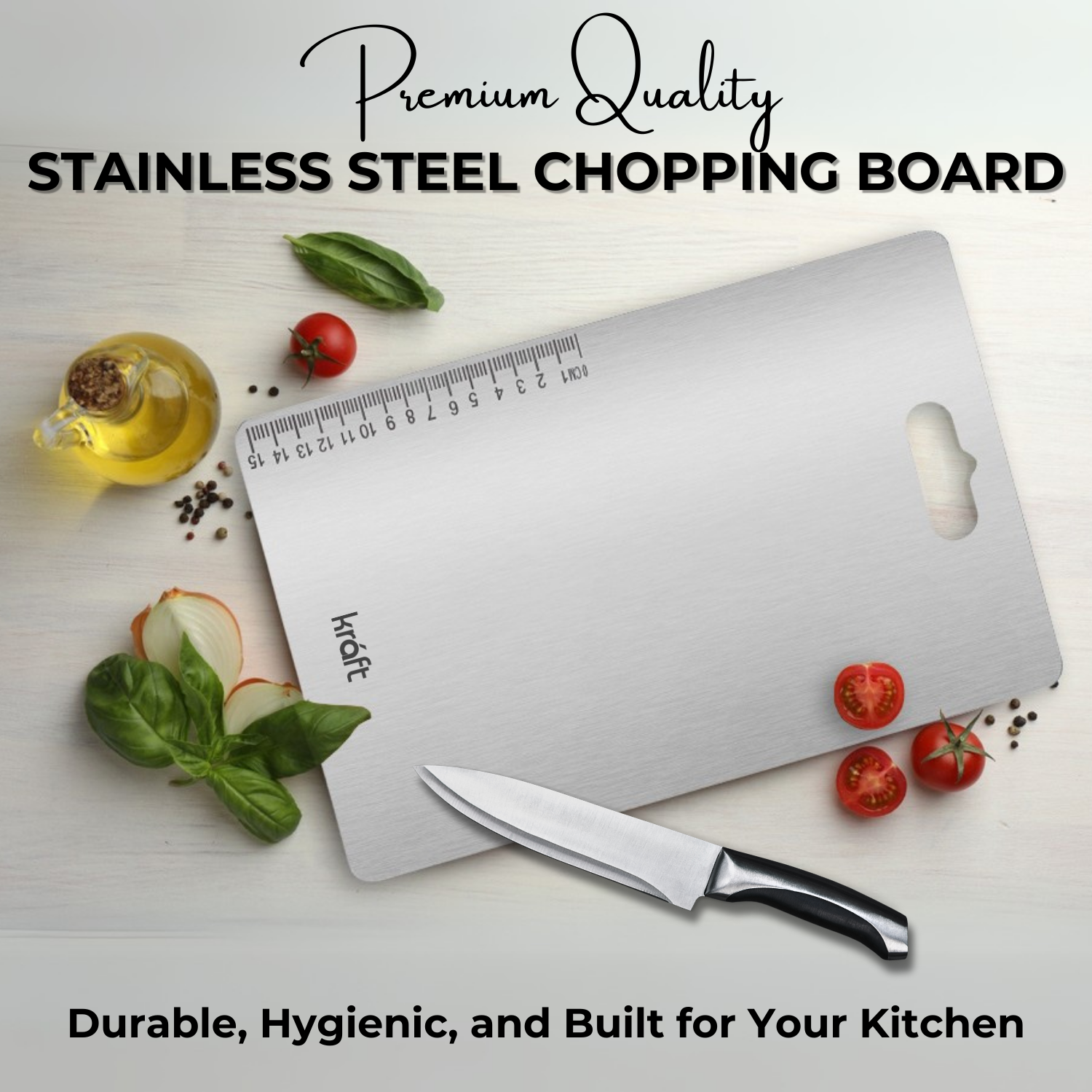 Kraft stainless steel vegetable cutting board large kitchen