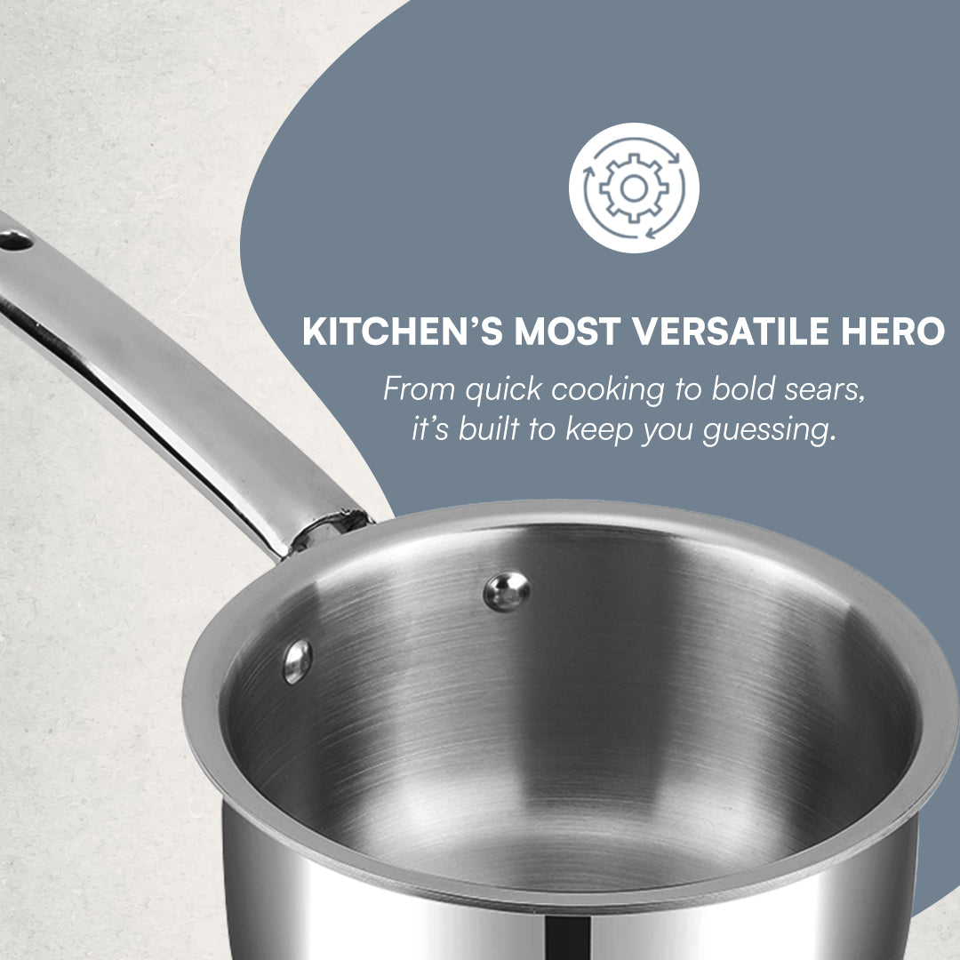 Kraft Futuretec Triply saucepan features stainless induction